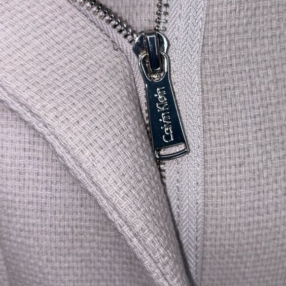 Calvin Klein Wool Blend Mock Neck Full Zip Jacket Lavender Size 16 - Picture 4 of 15